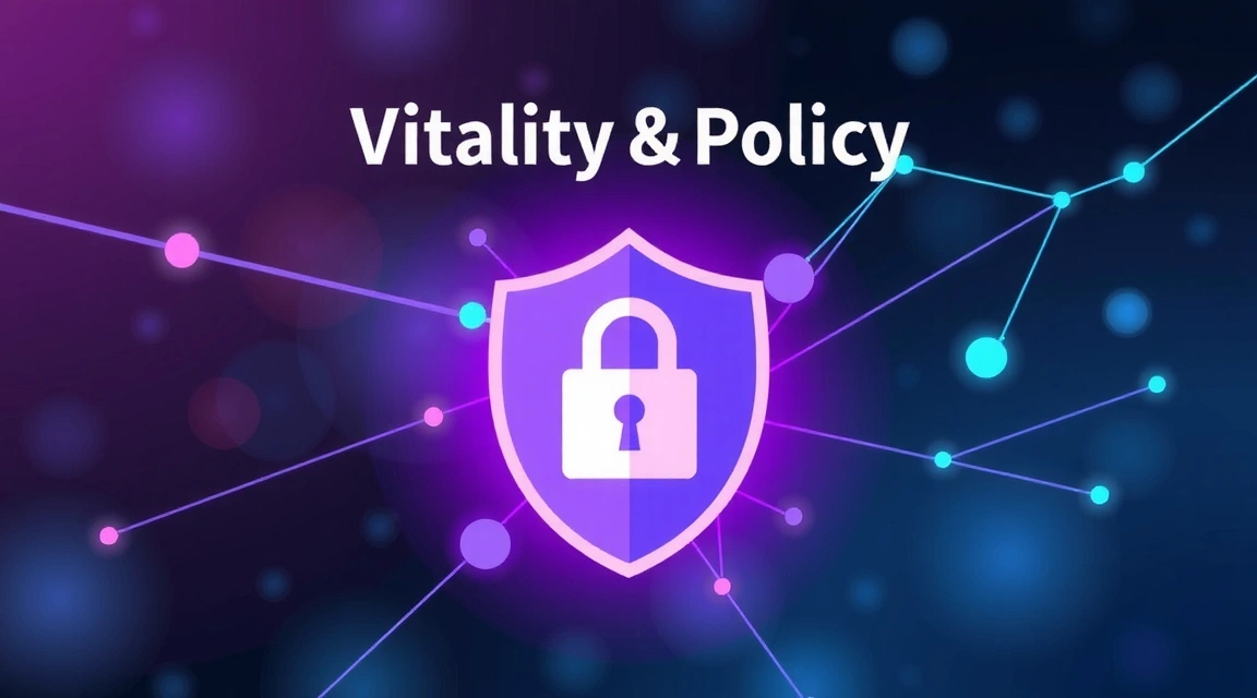 Secure data storage illustration with digital lock and shield